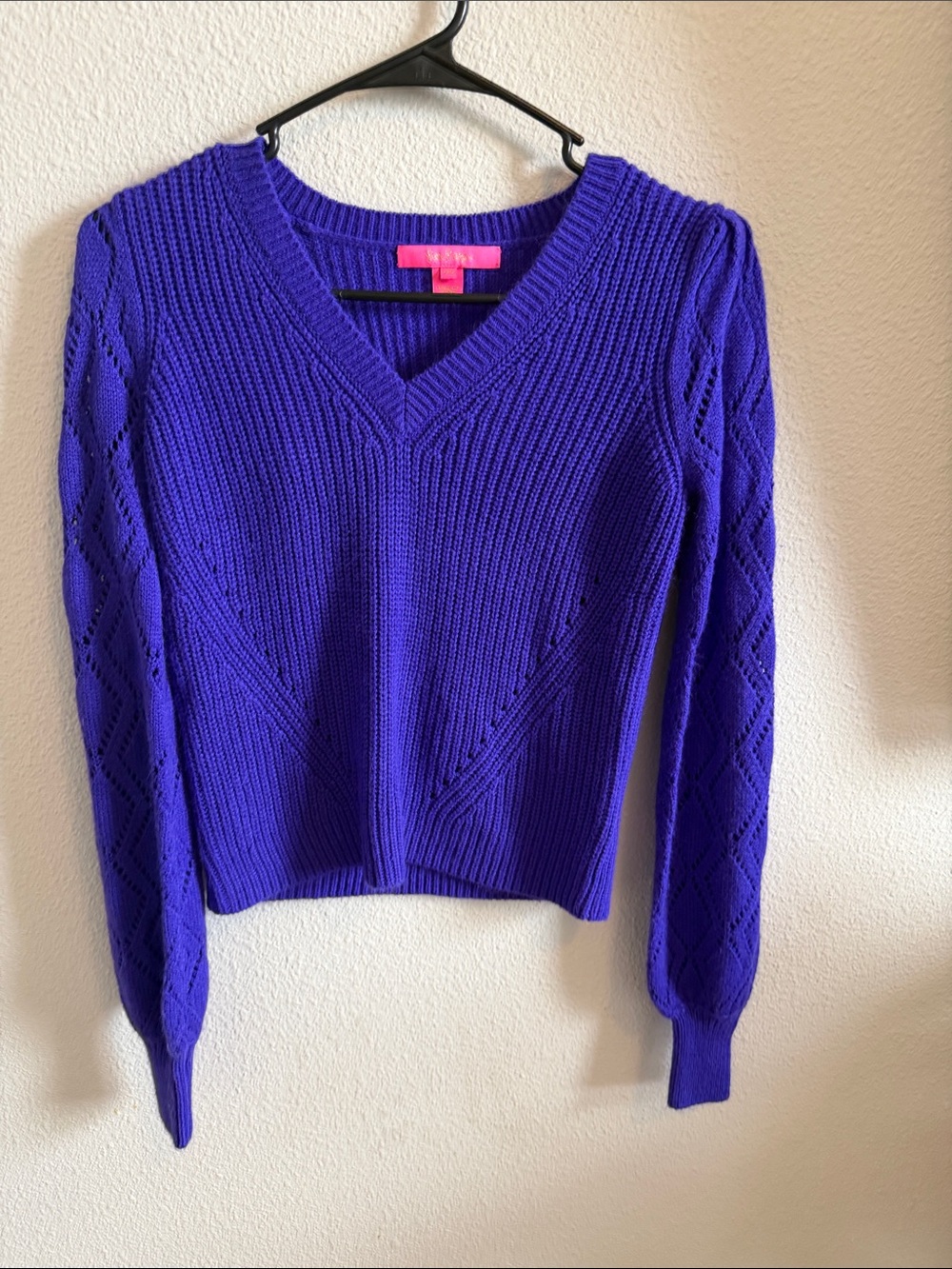 Lilly Pulitzer V-Neck Sweater in Electric Purple